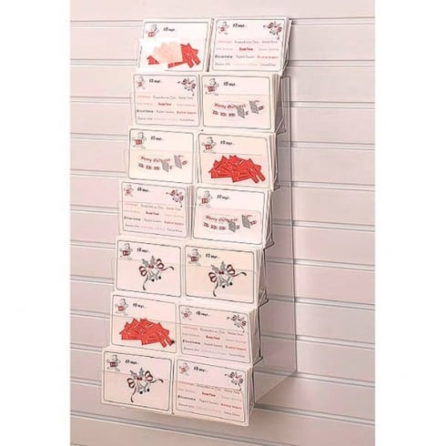 7 tier 30cm greeting card rack slatwall
