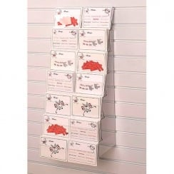 7 tier 30cm greeting card rack slatwall