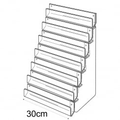 7 tier 30cm greeting card rack wall fixing
