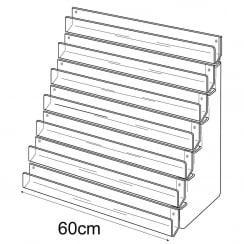 7 tier 60cm greeting card rack wall fixing