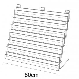 7 tier 80cm greeting card rack slatwall