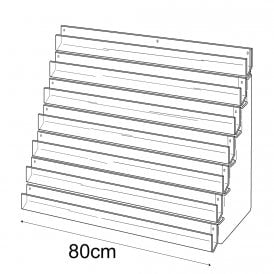 7 tier 80cm greeting card rack wall fixing