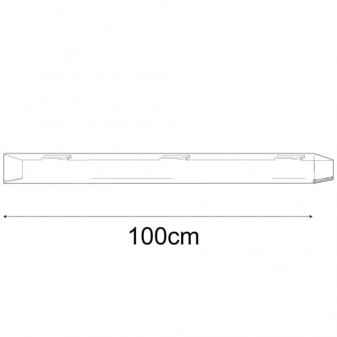 7cmx100cm closed end media shelf-slatwall   (slatwall acrylic shelf)