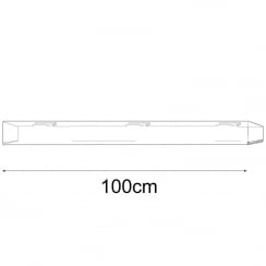 7cmx100cm closed end media shelf-slatwall   (slatwall acrylic shelf)