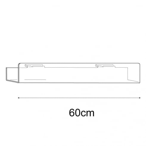 7cmx60cm multi media shelf-slatwall   (slatwall acrylic shelf)