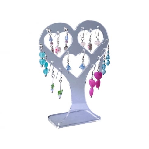 8 pair heart shaped earring stand jewellery display