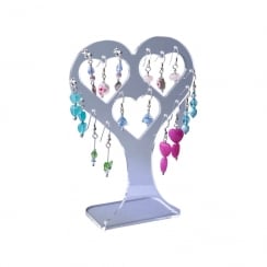 8 pair heart shaped earring stand jewellery display