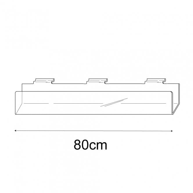 80cm deep greeting card rack slatwall