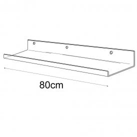 80cm deep lipped wall fixing shelf