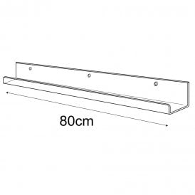 80cm shallow lipped wall fixing shelf