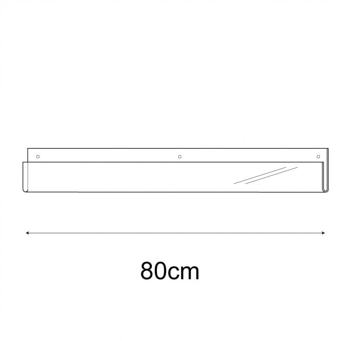 80cm single greeting card (0.5cm capacity) rack wall fixing