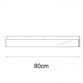 80cm single greeting card (0.5cm capacity) rack wall fixing
