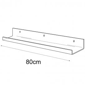 80cm standard lipped wall fixing shelf
