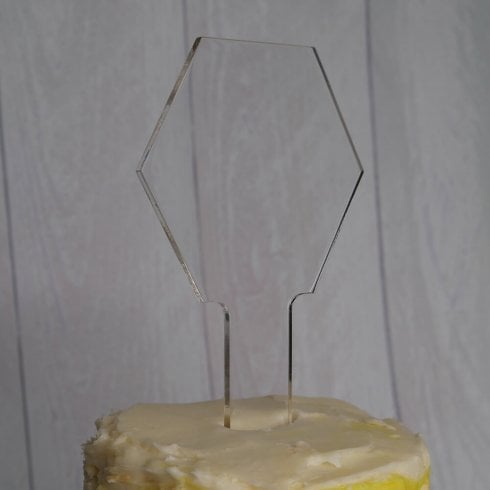 8cm hexagon cake topper