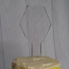 8cm hexagon cake topper