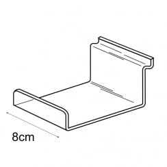 8cm standard lipped slatwall shelf