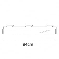 94cm single greeting card (0.5cm capacity) rack slatwall