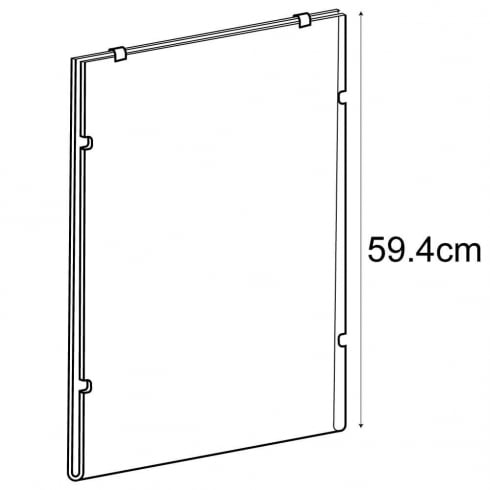 A2 portrait sign holder-cable fixing   (hanging sign holder: cable system)