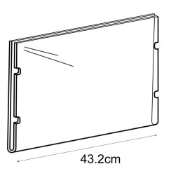 A3 landscape sign holder-cable fixing (hanging sign holder: cable system)