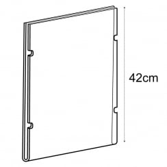 A3 portrait sign holder-cable fixing (hanging sign holder: cable system)
