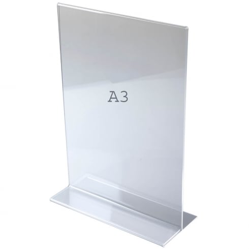 A3 vertical portrait sign holder-counter   (acrylic sign holders)