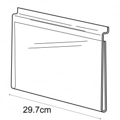 A4 landscape sign holder-slatwall   (acrylic slatwall sign holder)