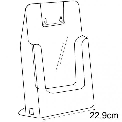 A4 portrait leaflet holder multi-use counter standing/wall fixing