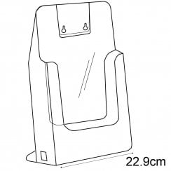 A4 portrait leaflet holder multi-use counter standing/wall fixing