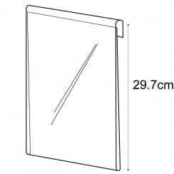A4 portrait sign holder-hook on   (hook over sign holder)