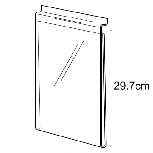 A4 portrait sign holder-slatwall   (acrylic slatwall sign holder)