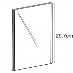A4 portrait sign holder-wall   (acrylic sign holder)