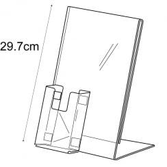 A4 sign holder +1/3 A4 pocket-counter   (acrylic sign holders)