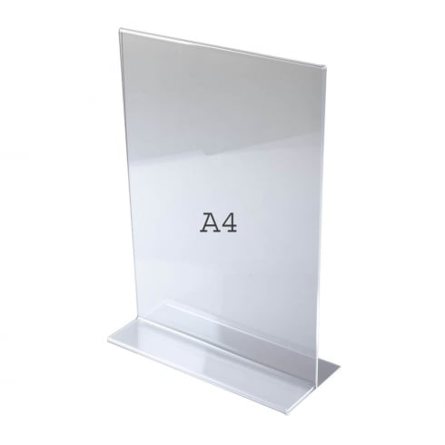 A4 vertical portrait sign holder-counter   (acrylic sign holders)
