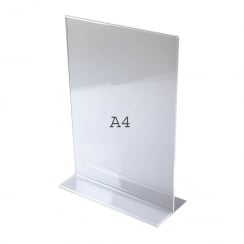 A4 vertical portrait sign holder-counter   (acrylic sign holders)
