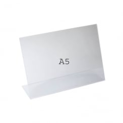 A5 angle landscape sign holder-counter   (acrylic sign holder)