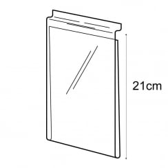 A5 budget sign holder-slatwall   (PVC slatwall sign holder)