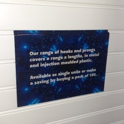 A5 Landscape Printed Sign: Slatwall