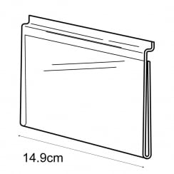 A5 landscape sign holder-slatwall   (acrylic slatwall sign holder)