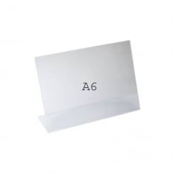 A6 angle landscape sign holder-counter   (acrylic sign holder)