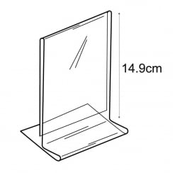 A6 budget vertical sign holder-counter   (PVC sign holders)