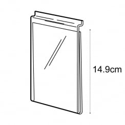 A6 portrait sign holder-slatwall   (acrylic slatwall sign holder)
