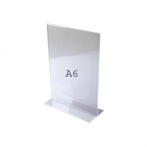 A6 vertical portrait sign holder-counter   (acrylic sign holders)