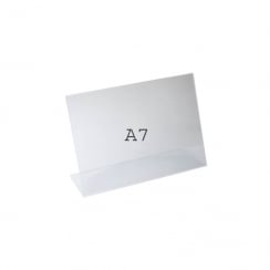 A7 angle landscape sign holder-counter   (acrylic sign holder)