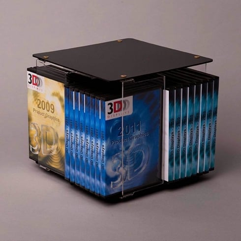 Book/DVD spinner-counter   (acrylic containers & trays)