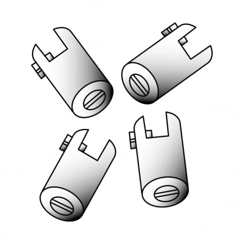 Cable-to-shelf connector: pack of 4   (shop equipment extras)