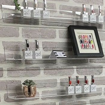 Acrylic shelves