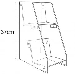 DVD display stand   (tiered acrylic tray)
