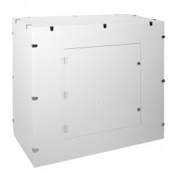 Exhibition table: lockable storage area