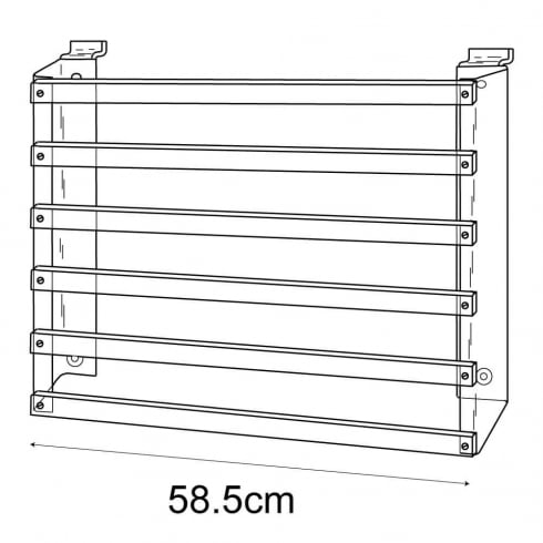 Gift paper display rack slatwall