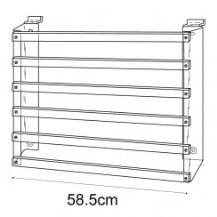 Gift paper display rack slatwall
